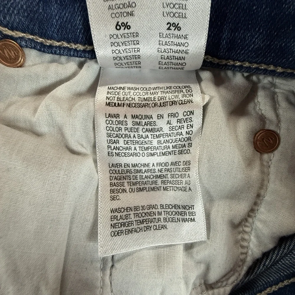 MOTHER Weekender Flare Jeans Women 27 Blue Mid Rise Stretch Boho Y2K Festival - Picture 7 of 13